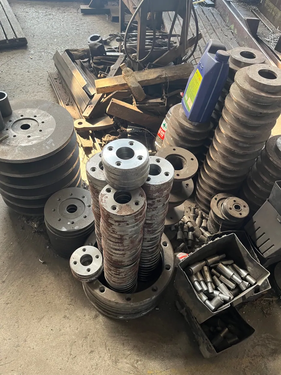Metal components in workshop